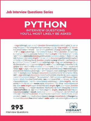 cover image of Python Interview Questions You'll Most Likely Be Asked